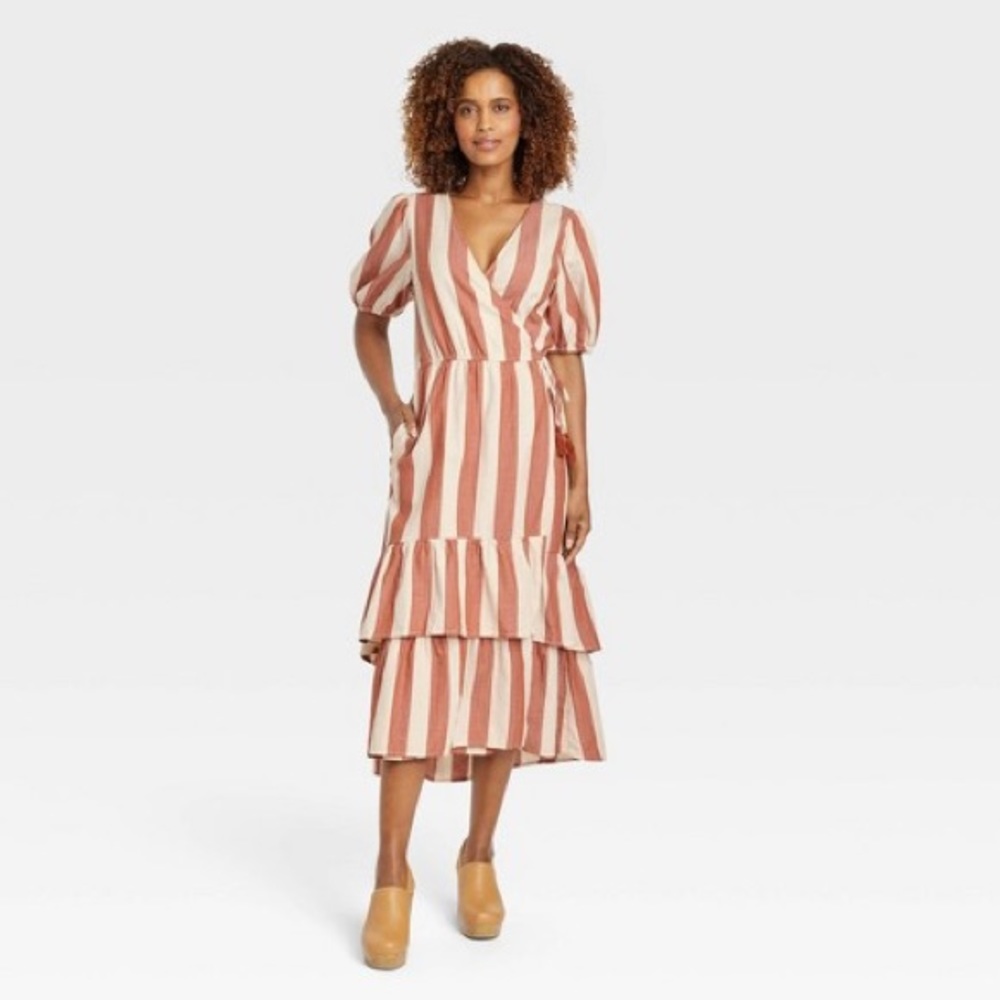 EUC Knox Rose Short Sleeve wrap maxi dress XL